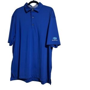 FootJoy Golf Shirt Pullover Collar 1/4 button Up Royal Blue Size 2XL